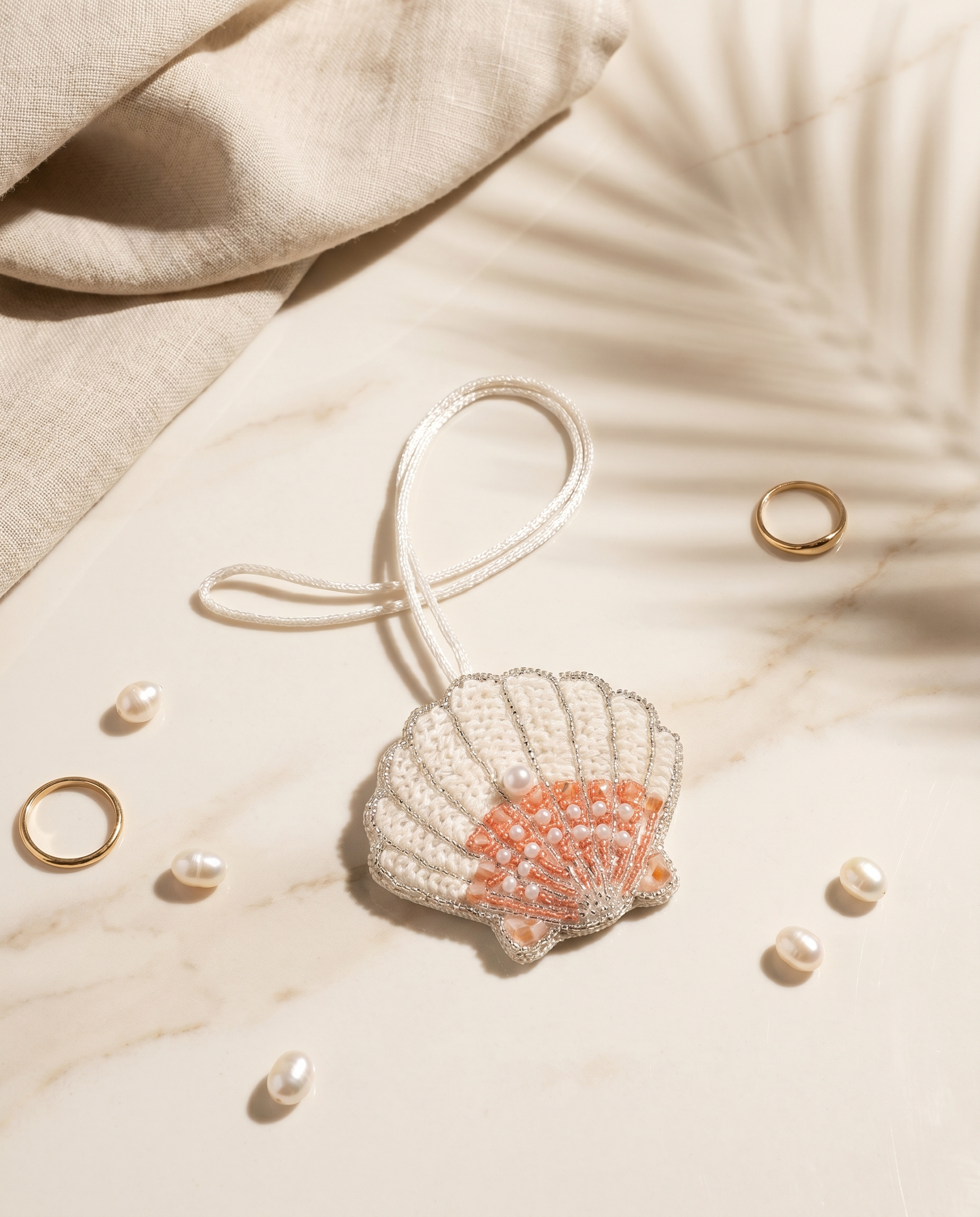 Orange Pearl Seashell