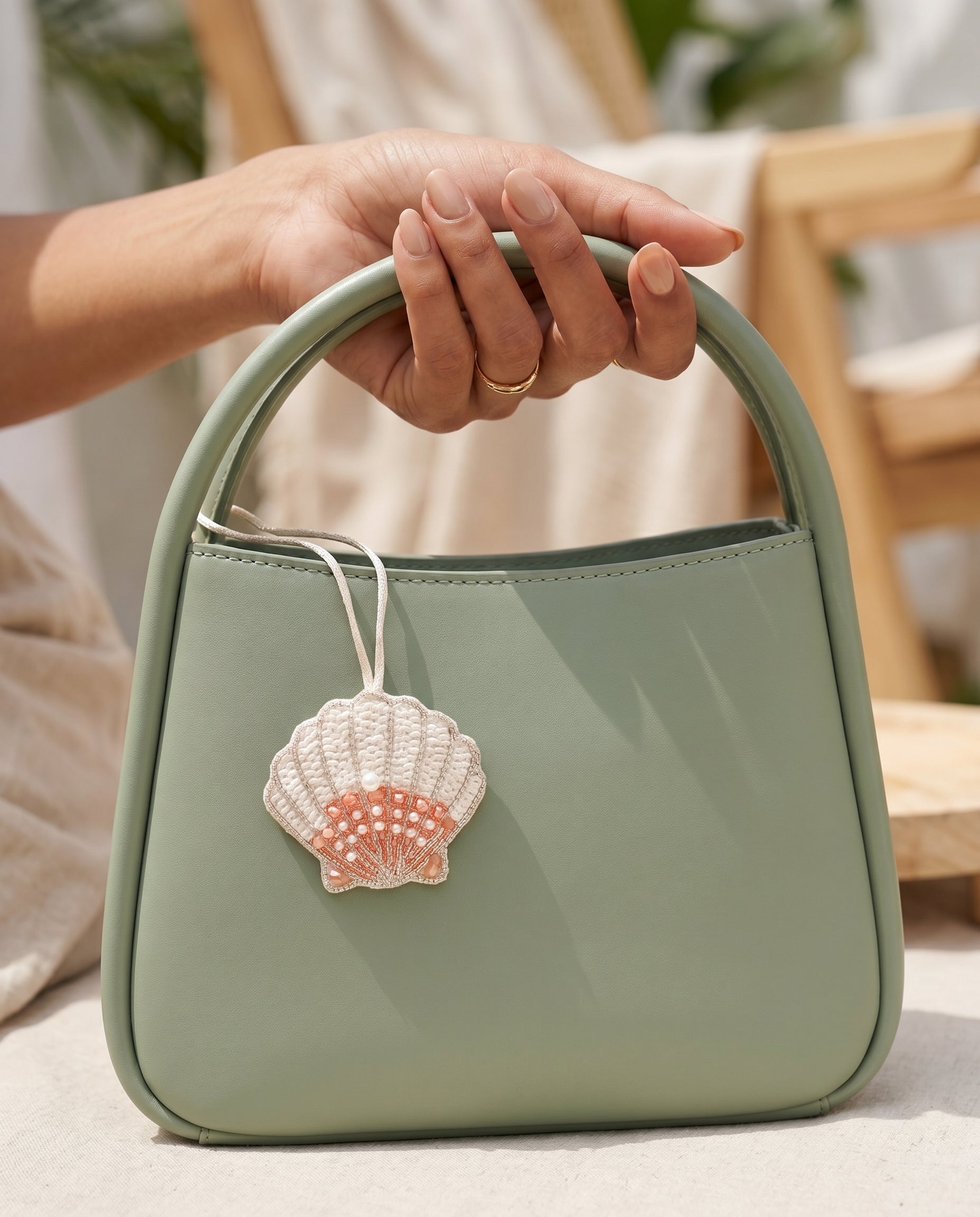 Orange Pearl Seashell